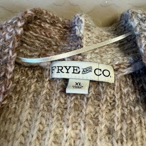 Frye and Co. Knit Open Front Cardigan with Fringe Sleeves Size XL - Picture 8 of 9